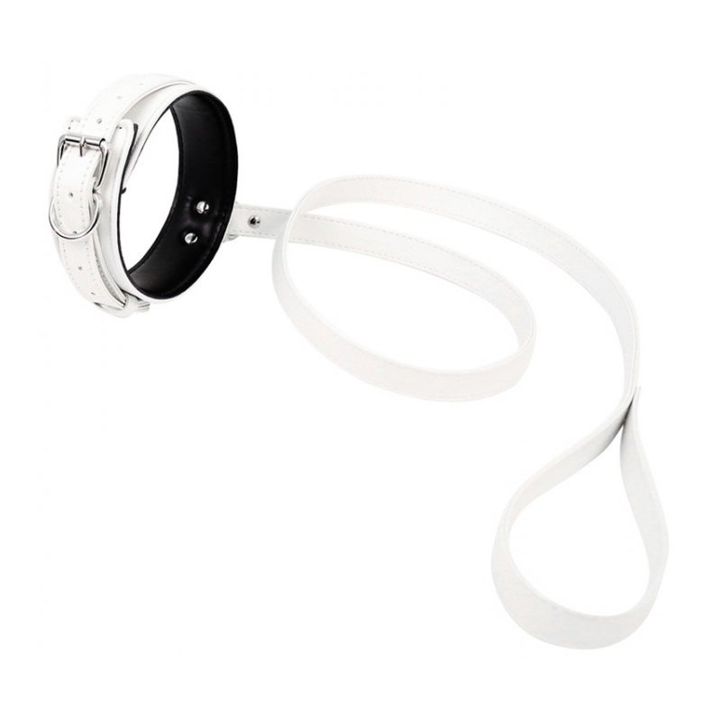 Generique Collier et Laisse Lighty Blanc